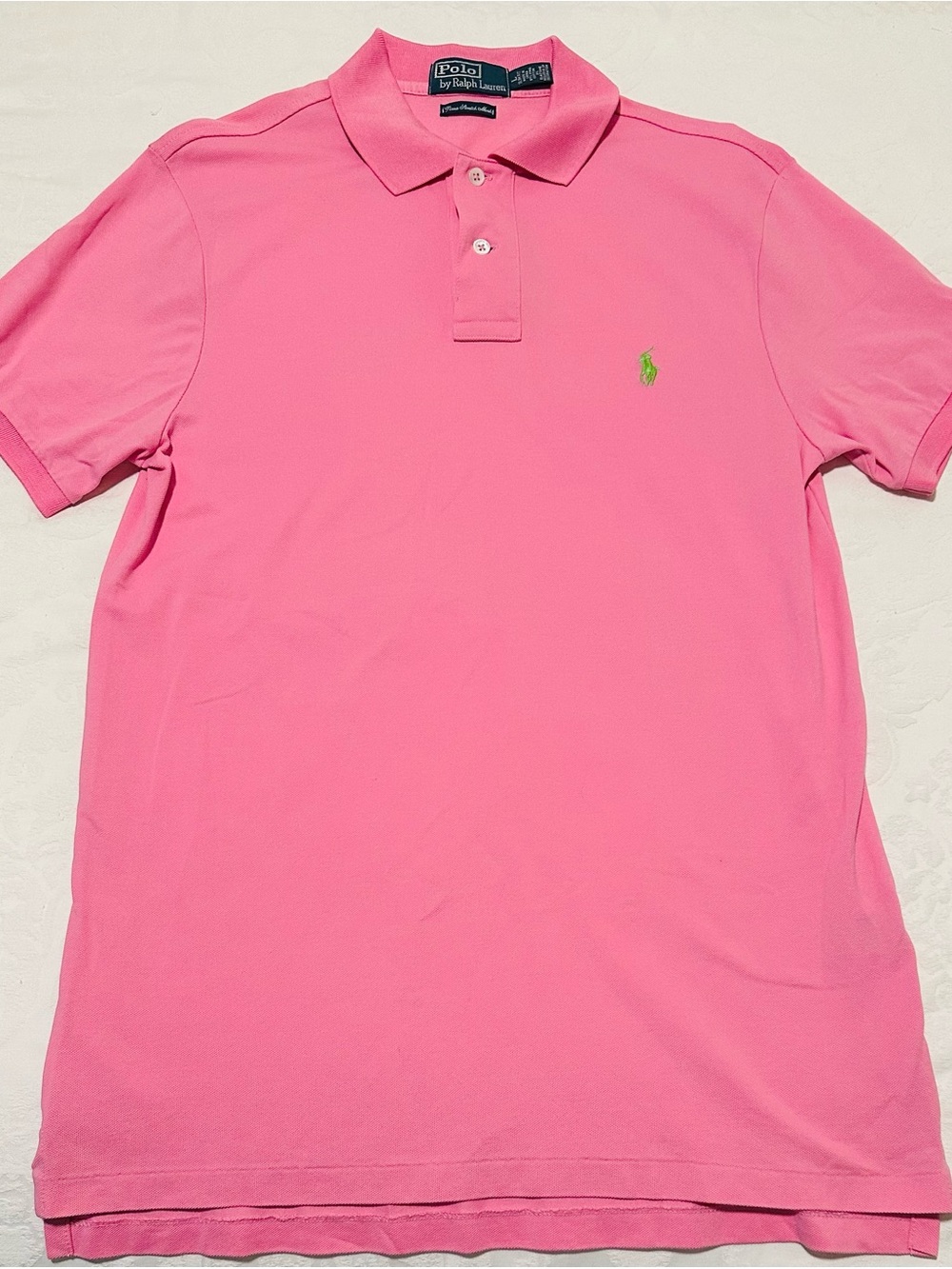 Polo by Ralph Lauren Bright Pink Short-Sleeve Polo with Green Pony